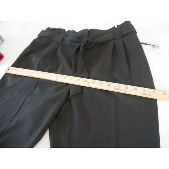 Calvin Klein Women's Tie Waist Mid Rise Pants Black 6 - Picture 6 of 12
